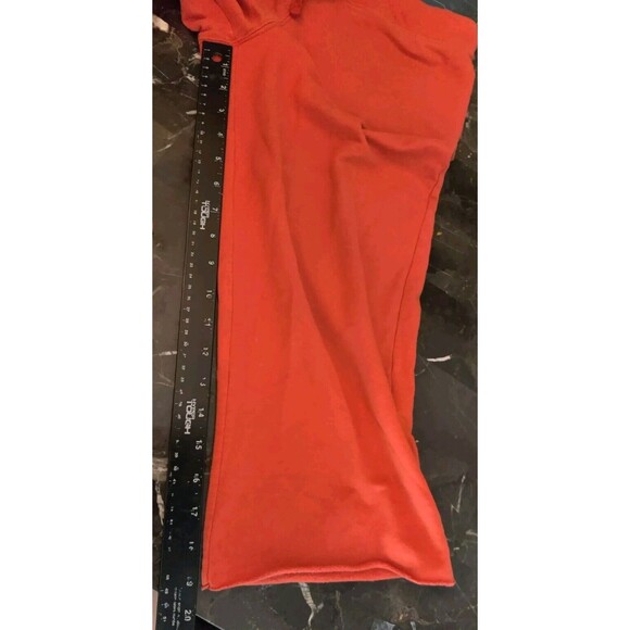 No Boundaries Womens Juniors 7/9 Cropped Capri Sweatpants Apricot Sunset Orange - Picture 7 of 7